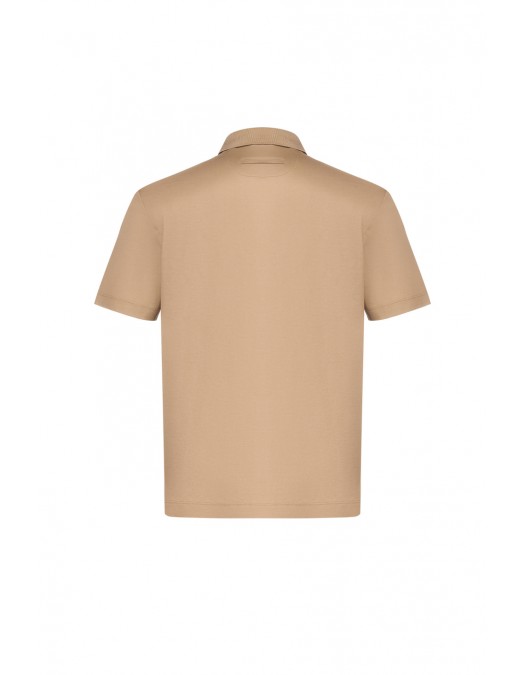Tricou Zegna, Guler Polo, Beige - H794UH348A3N03