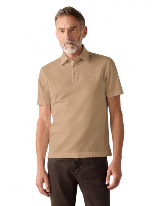 Tricou Zegna, Guler Polo, Beige - H794UH348A3N03