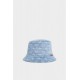 Palarie DSQUARED2, Monogram Bucket Hat, Blue - HAM0103101087523098