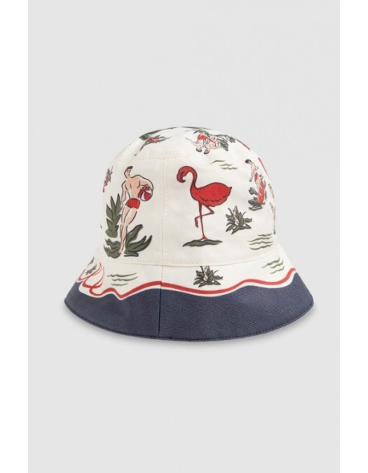 Palarie DSQUARED2, cream Hat with print - HAM011608CS0109M037