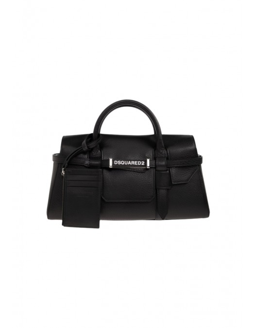 Geanta DSQUARED2, Dsquared2 BLACK Suede handbag, Negru - HBW0072129053942124