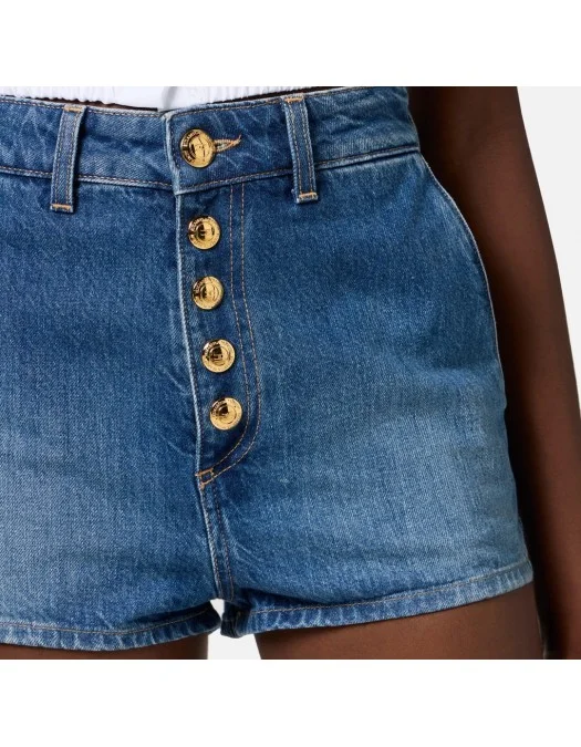 Jeans ELISABETTA FRANCHI, Shorts, Visible Buttons, Blue - HJ35I51E2104 Jeans ELISABETTA FRANCHI, Shorts, Visible Buttons, Blue - HJ35I51E2104