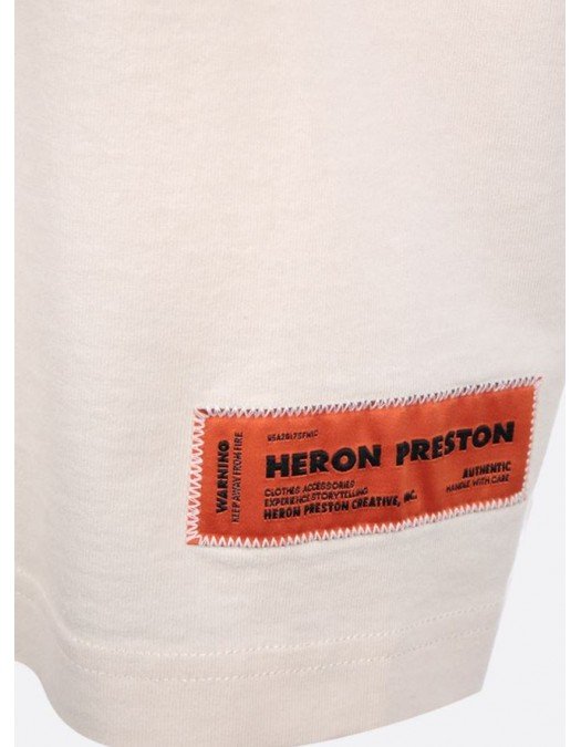 TRICOU HERON PRESTON, Alb, Black Logo - HMAA025C99JER0020310