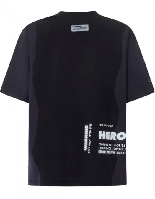 Tricou HERON PRESTON x CATERPILLAR, Black - HMAA028S21JER0011018