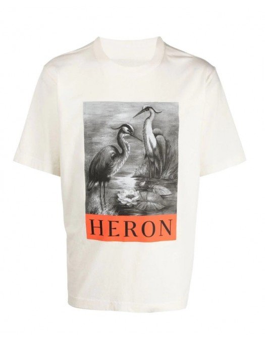 Tricou HERON PRESTON, Heron Cotton, Alb - HMAA032C99JER0030110