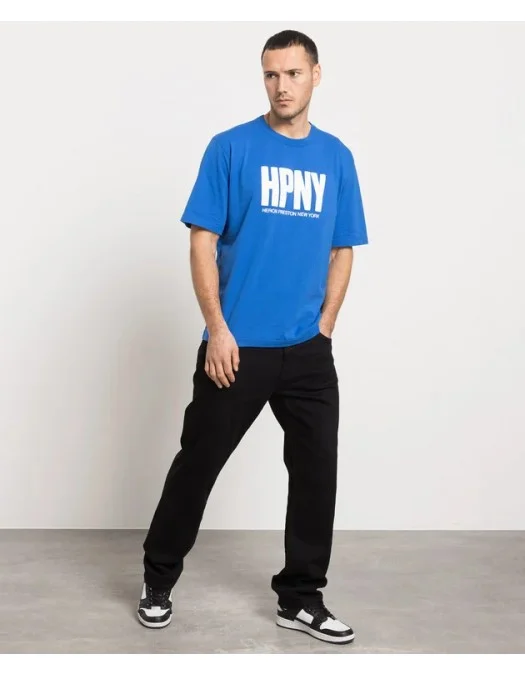 Tricou HERON PRESTON, Reg Hpny, Albastru - HMAA032S23JER0044501 Tricou HERON PRESTON, Reg Hpny, Albastru - HMAA032S23JER0044501