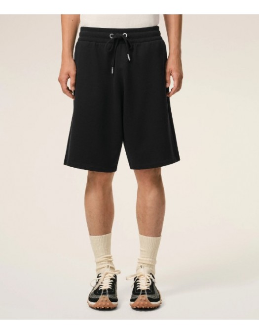 Pantaloni AMI PARIS, Black Cotton Ami De Coeur Short - HSO825730045