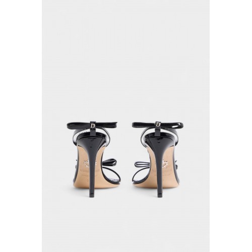 Sandale DSQUARED2, Bow Heeled Sandals, Negru