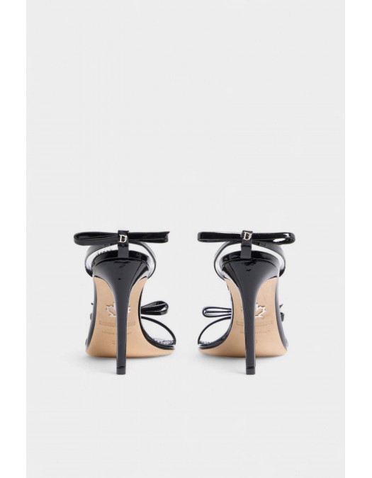 Sandale DSQUARED2, Bow Heeled Sandals, Negru - HSW0290025000012124