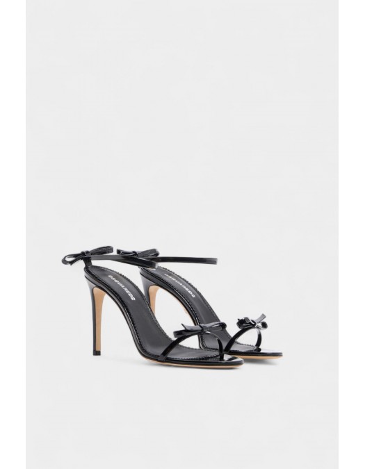 Sandale DSQUARED2, Bow Heeled Sandals, Negru - HSW0290025000012124