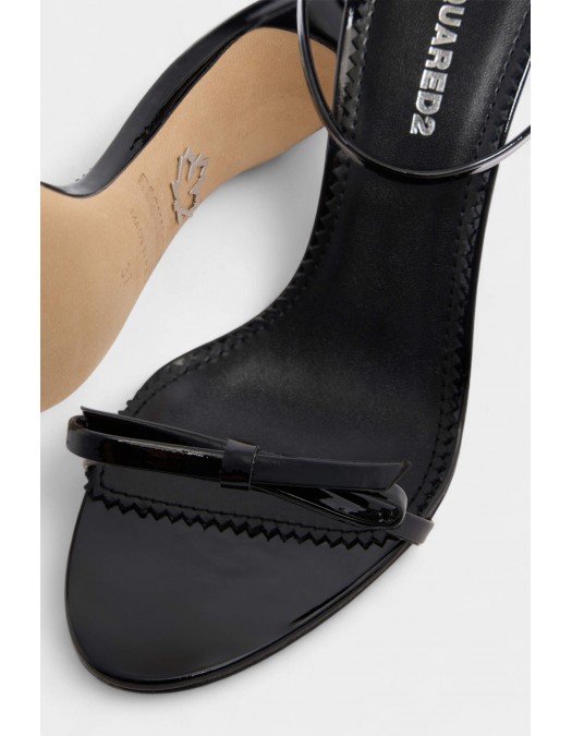 Sandale DSQUARED2, Bow Heeled Sandals, Negru - HSW0290025000012124