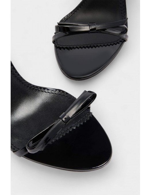 Sandale DSQUARED2, Bow Heeled Sandals, Negru - HSW0290025000012124