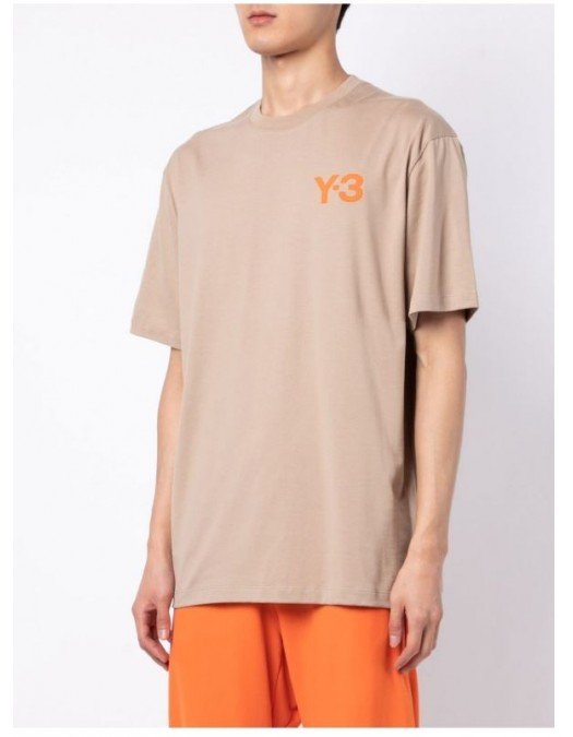 Tricou Y-3, Orange Logo, Trace Khaki - HT4664TRACEKHAK