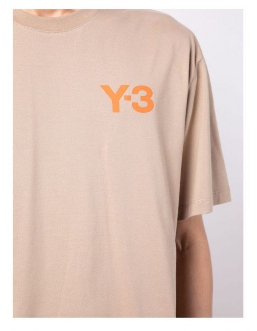 Tricou Y-3, Orange Logo, Trace Khaki - HT4664TRACEKHAK