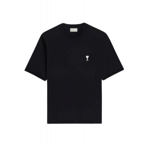 Tricou AMI PARIS, Cotton t-shirt with contrasting embroidery