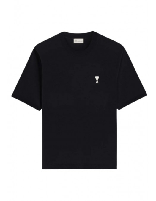 Tricou AMI PARIS, Cotton t-shirt with contrasting embroidery - HTS346724045