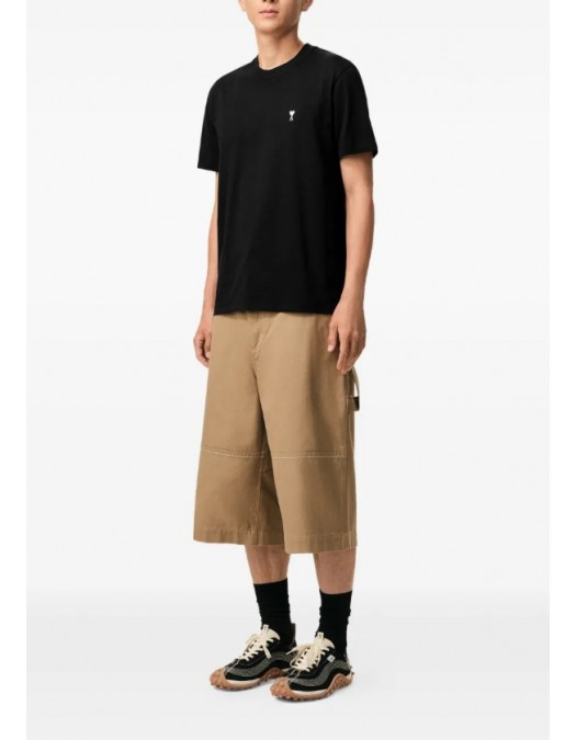 Tricou AMI PARIS, Cotton t-shirt with contrasting embroidery - HTS346724045