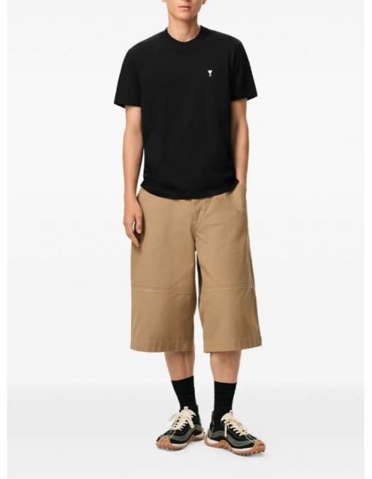 Tricou AMI PARIS, Cotton t-shirt with contrasting embroidery - HTS346724045