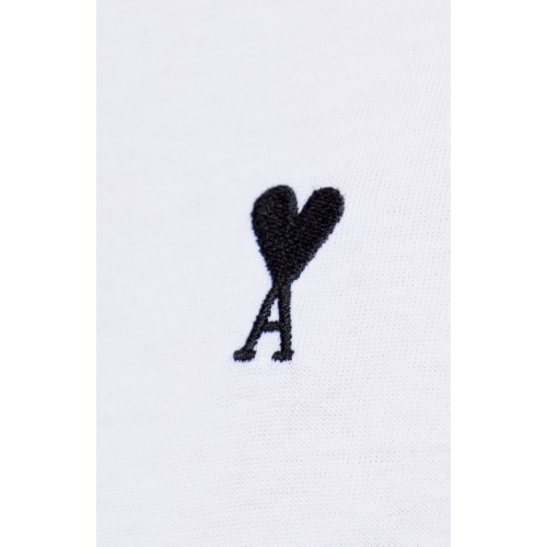 Tricou AMI PARIS, WHITE T-shirt with embroidered logo