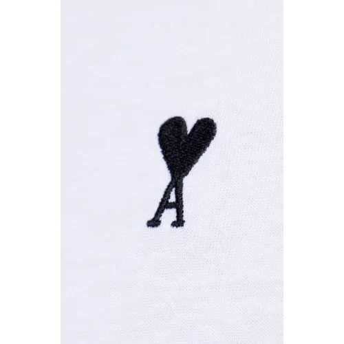 Tricou AMI PARIS, WHITE T-shirt with embroidered logo