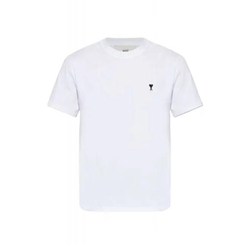 Tricou AMI PARIS, WHITE T-shirt with embroidered logo