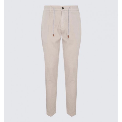Pantaloni ELEVENTY, Insertie logo, Beige Pantaloni ELEVENTY, Insertie logo, Beige