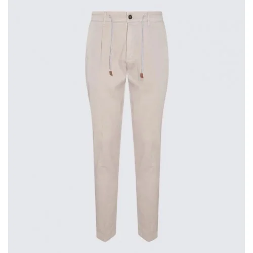 Pantaloni ELEVENTY, Insertie logo, Beige
