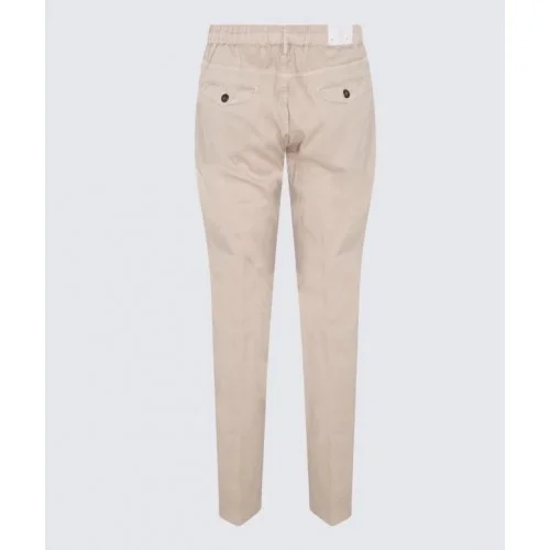 Pantaloni ELEVENTY, Insertie logo, Beige