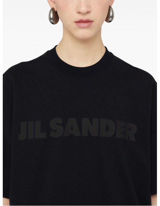 Tricou JIL SANDER, Logo Insert, Black - J03GC0137J20243001