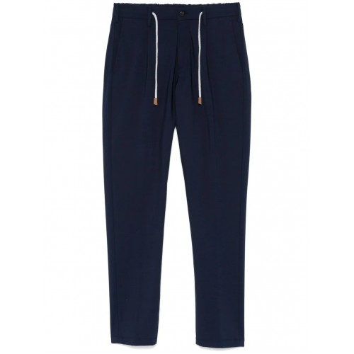 Pantaloni ELEVENTY, Tapered Design, Wool, Royal Blue Pantaloni ELEVENTY, Tapered Design, Wool, Royal Blue