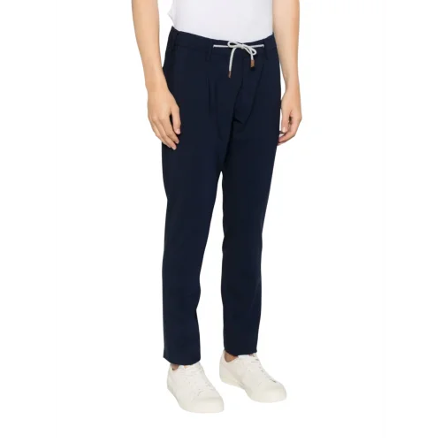 Pantaloni ELEVENTY, Tapered Design, Wool, Royal Blue