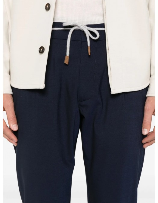 Pantaloni ELEVENTY, Tapered Design, Wool, Royal Blue - J75PANB21TES0A05311NN Pantaloni ELEVENTY, Tapered Design, Wool, Royal Blue - J75PANB21TES0A05311NN