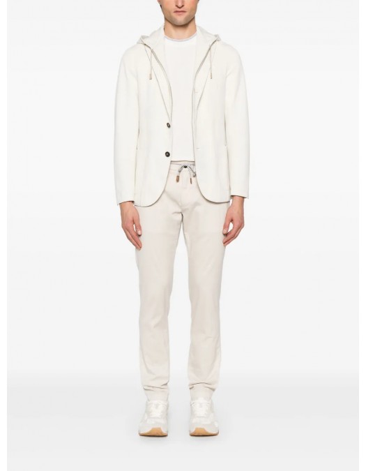 Pantaloni ELEVENTY, Drawstring, Silk, White - J75PANB21TES0J23100 Pantaloni ELEVENTY, Drawstring, Silk, White - J75PANB21TES0J23100
