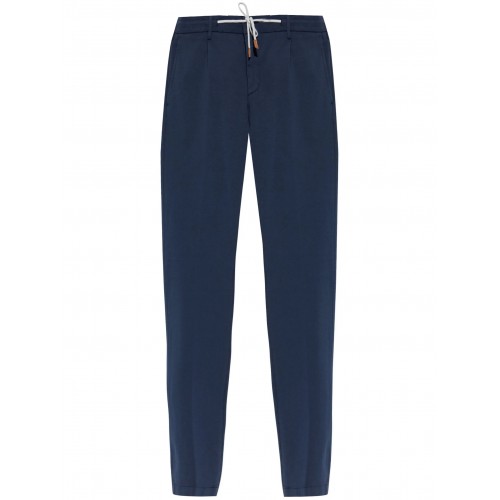 Pantaloni ELEVENTY, Drawstring Chino, Navy Blue Pantaloni ELEVENTY, Drawstring Chino, Navy Blue