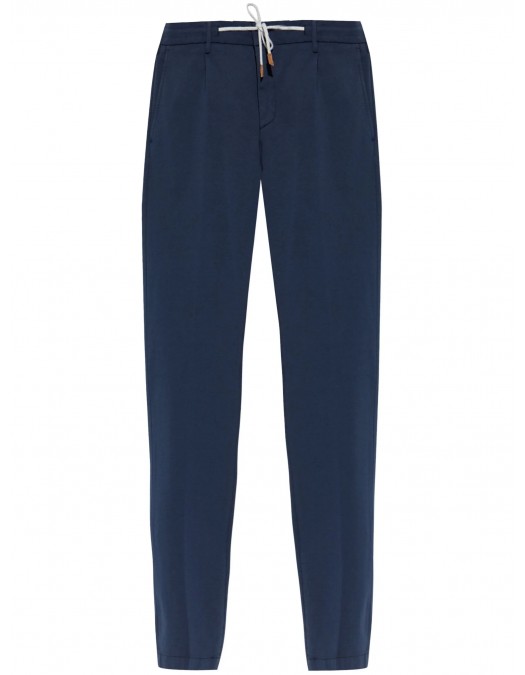 Pantaloni ELEVENTY, Drawstring Chino, Navy Blue - J75PANB21TES0J23111 Pantaloni ELEVENTY, Drawstring Chino, Navy Blue - J75PANB21TES0J23111