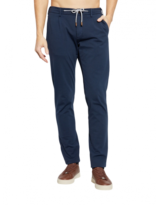Pantaloni ELEVENTY, Drawstring Chino, Navy Blue - J75PANB21TES0J23111 Pantaloni ELEVENTY, Drawstring Chino, Navy Blue - J75PANB21TES0J23111