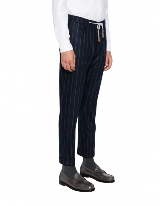 Pantaloni ELEVENTY, Vertical Stripes, Navy Blue - J75PANG03TES0H02611N Pantaloni ELEVENTY, Vertical Stripes, Navy Blue - J75PANG03TES0H02611N