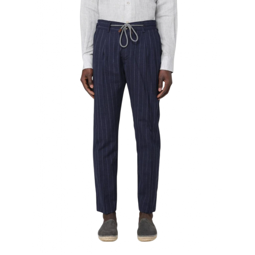 Pantaloni ELEVENTY, Vertical Stripes, Navy Blue Pantaloni ELEVENTY, Vertical Stripes, Navy Blue