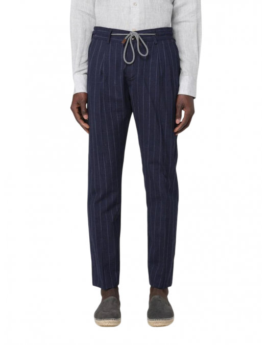 Pantaloni ELEVENTY, Vertical Stripes, Navy Blue - J75PANG03TES0H02611N Pantaloni ELEVENTY, Vertical Stripes, Navy Blue - J75PANG03TES0H02611N