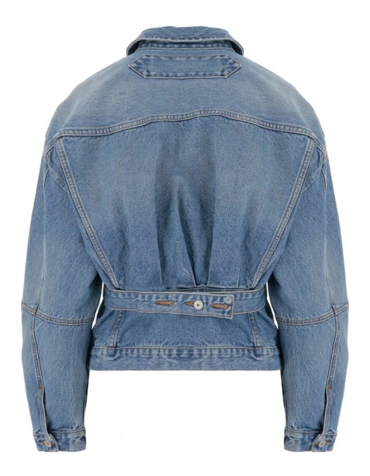 JACHETA JACQUEMUS, Belted Denim Jacket, Blue - JAW00027AD0003833CF