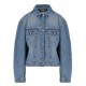 JACHETA JACQUEMUS, Belted Denim Jacket, Blue - JAW00027AD0003833CF