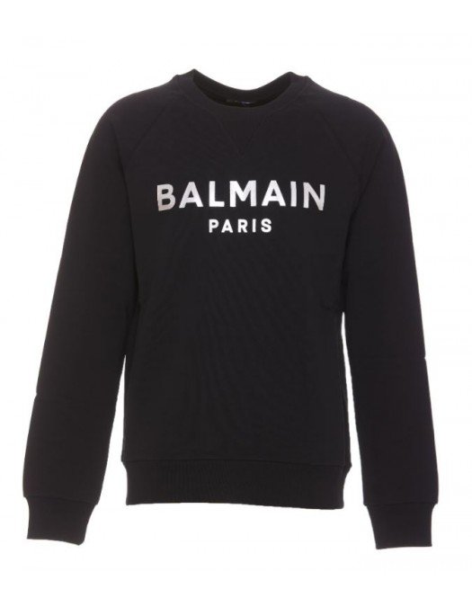 Bluza BALMAIN, Logo Paris, Black - JQ005BB29EAC