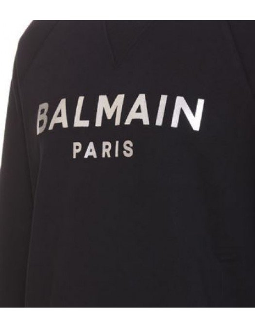 Bluza BALMAIN, Logo Paris, Black - JQ005BB29EAC