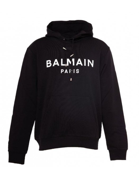 Hanorac BALMAIN, Logo Frontal, Negru - JR002BB65EAB