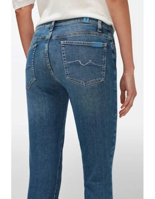Jeans 7 For All Mankind, SLIM ILLUSION STRIDE, Albastru - JSWZC12ESR Jeans 7 For All Mankind, SLIM ILLUSION STRIDE, Albastru - JSWZC12ESR
