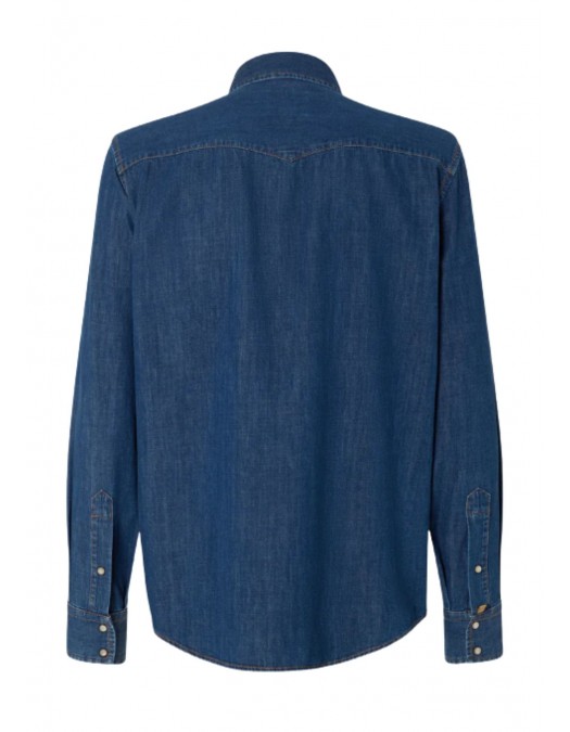 Camasa JACOB COHEN, Western, Medium Blue Lightweight Denim with Stone Wash - JUMC0002017T848AR2100D