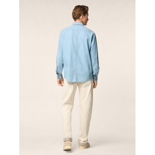 Camasa JACOB COHEN, Denim with Bleach Wash, Blue