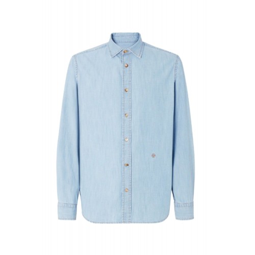 Camasa JACOB COHEN, Denim with Bleach Wash, Blue