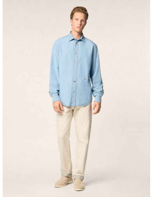 Camasa JACOB COHEN, Denim with Bleach Wash, Blue - JUMC0011007T714AB1300D