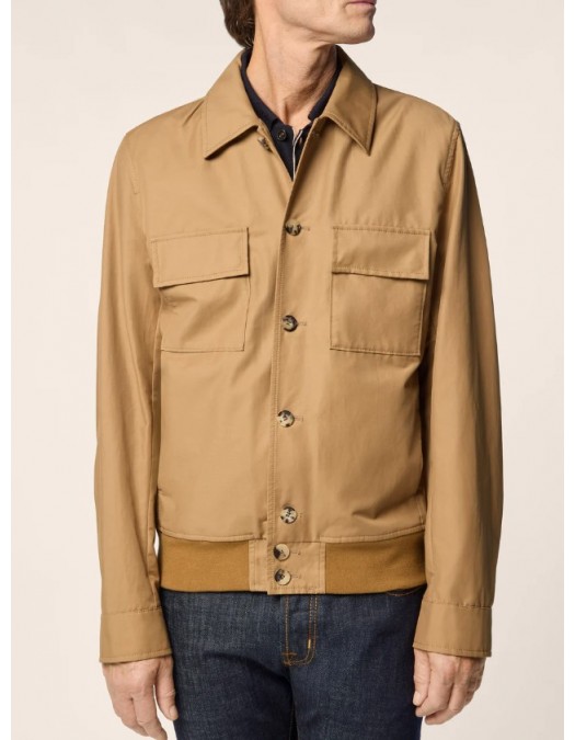 Jacheta Jacob Cohen, Bomber in Mink Brown Cotton and Nylon - JUMH0104081T882ARWD84